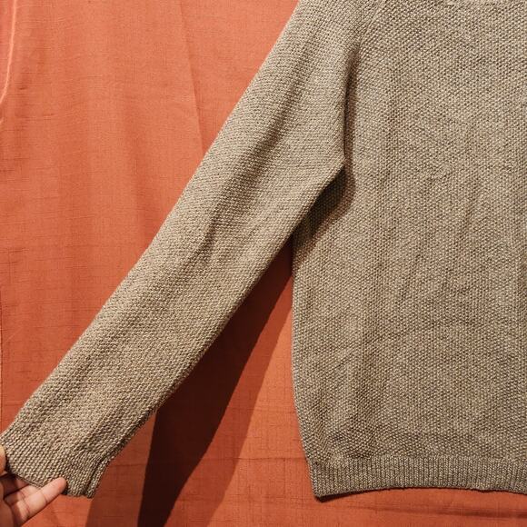 $550 Hesperios Faro Sweater 100% Baby Alpaca Beige Ecru Pullover Sz Small Unisex - Picture 6 of 13